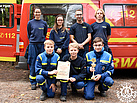 Feuerwehrolympiade der Jugendfeuerwehren der Stadt Fürth: Unsere Mannschaft mit Betreuern